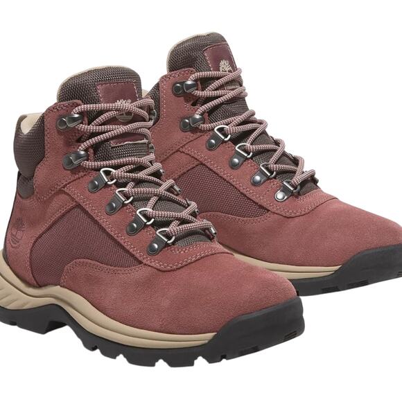 Timberland Women's White Ledge Mid LC W/P Hiking Boot - Med. Red Suede - Size: 8 - Picture 1 of 8